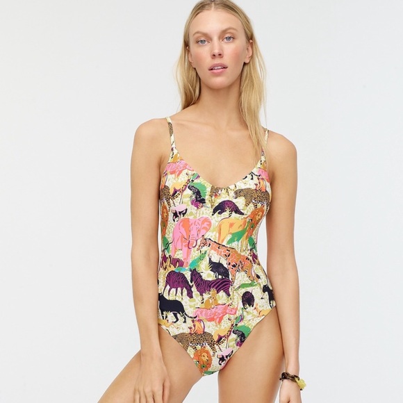 J. Crew Ratti Animal Safari Print Swimsuit NWT